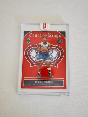 Anthony Edwards 2023 Red Refractor #/125 Rare Parallel Wolves Star Encased