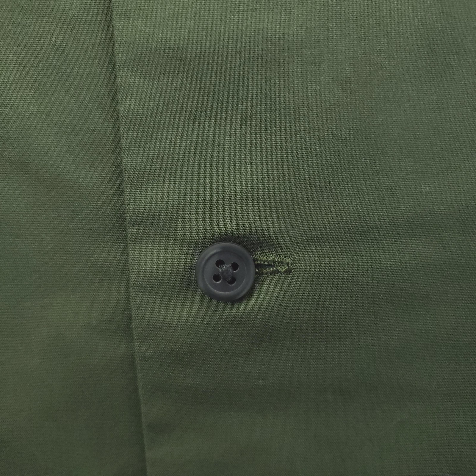 NEW Uniqlo Shirt Mens XL Green Open Collar Short Sleeve Button Front Cotton thumbnail 6