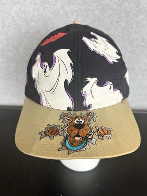Vintage 90s Cartoon Network Scooby Doo Snapback Halloween Ghost Hat Wacky Racing