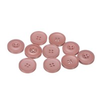 NäHknöPfe,23Mm,Kunstharz,Rund,Flach,4 LöCher,Diy-BastelknöPfe,Dunkelrosa,10Stk