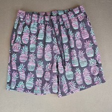 Goodfellow  Co Swim Trunks Mens Medium Purple Pineapple Print 7" Inseam Shorts