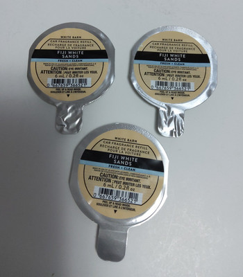 Bath & Body Works FIJI WHITE SANDS Car Fragrance Refills (lot of 3) NEW