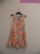 ALICE & OLIVIA KIREAN MINI POSY GARDEN DUSTY ORCHID MULTI DRESS sz 8