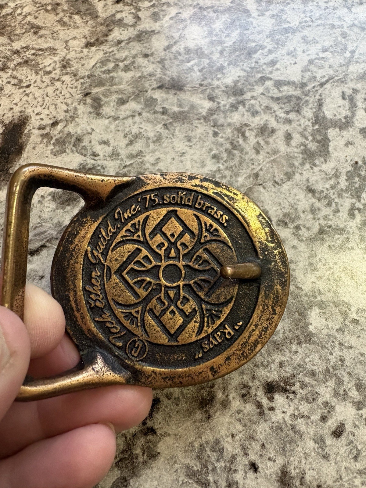 1975 Tech Ether Guild Inc Rays Solid Brass Belt B… - image 4