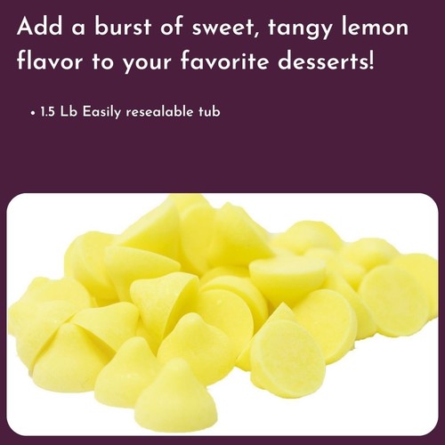 Lemon Baking Chips - Pick a Size - Free Expedited Shipping! - Picture 2 of 4