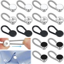 16 Pcs Men's Shirt Collar Extenders, Elastic Neck Tie Extenders