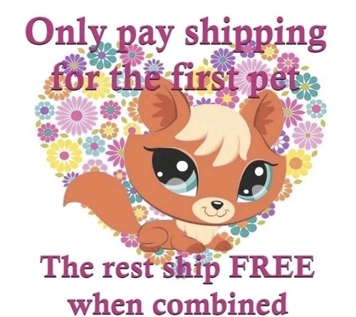 Littlest Pet Shop # 483 Gray Teal Flower Short Hair Cat Green Flower Eyes - Picture 4 of 4