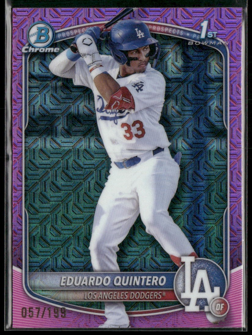 2025 Bowman Chrome Eduardo Quintero 1st Pink Mojo Refractor /199 #BCP-115