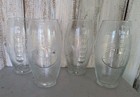 Libbey Football Shaped Embossed Glass Tumblers 23 oz SET of 4 Beer Glasses