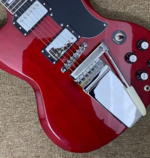 Brand-new, red 6-string SG electric guitar wi...