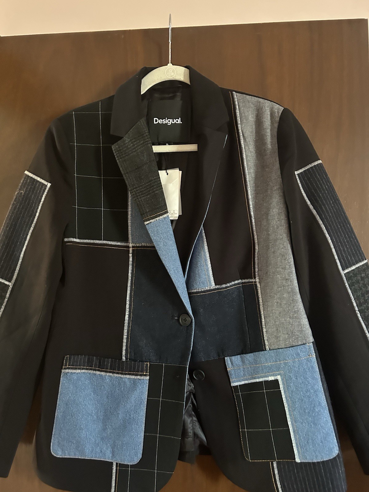Women’s Desigual Jacket Patchwork Multi Denim NWT Size XL Retail $319.00
