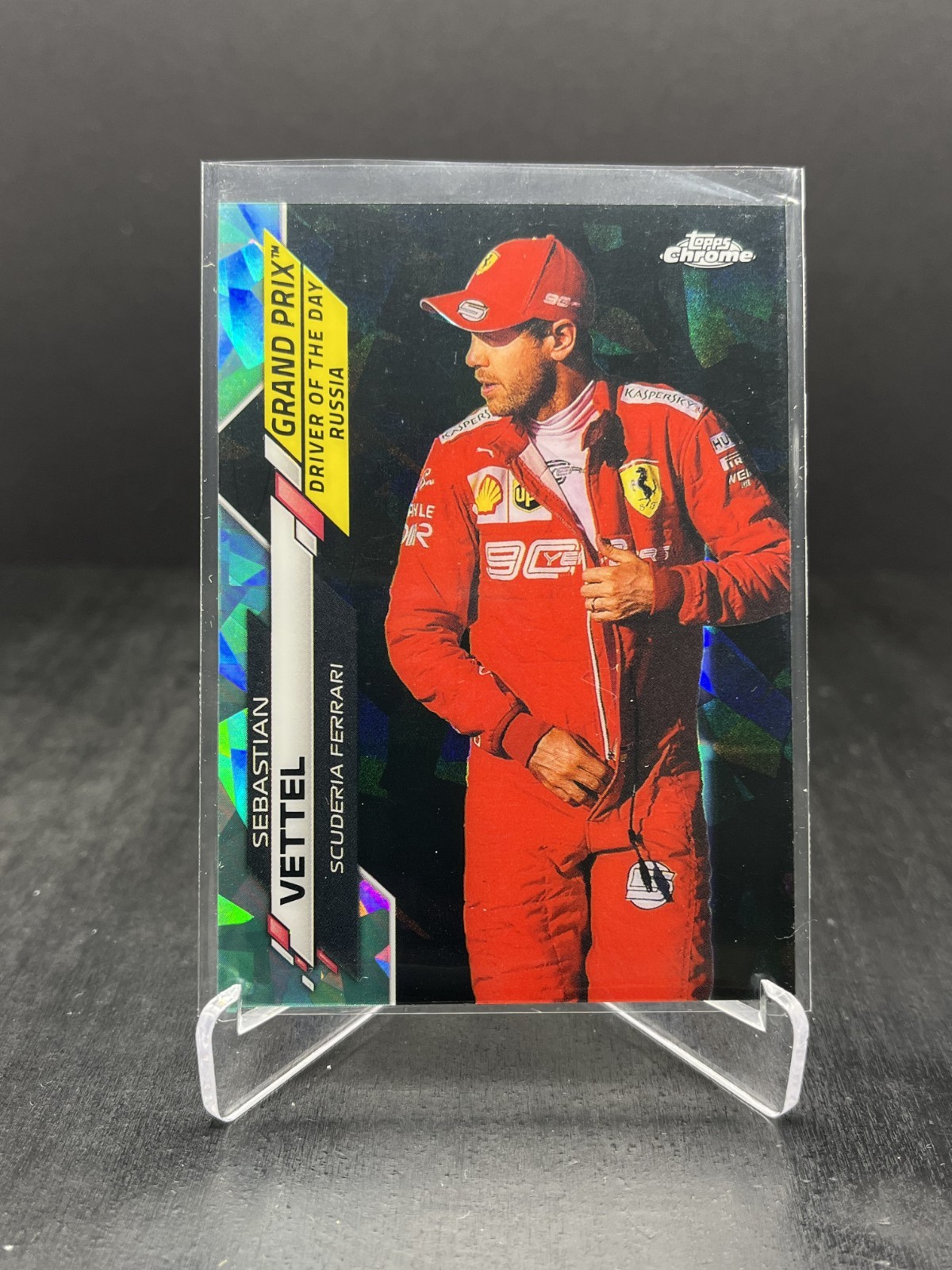 2020 Topps Chrome Sapphire Formula 1 F1 Sebastian Vettel Aqua 36/99 #169