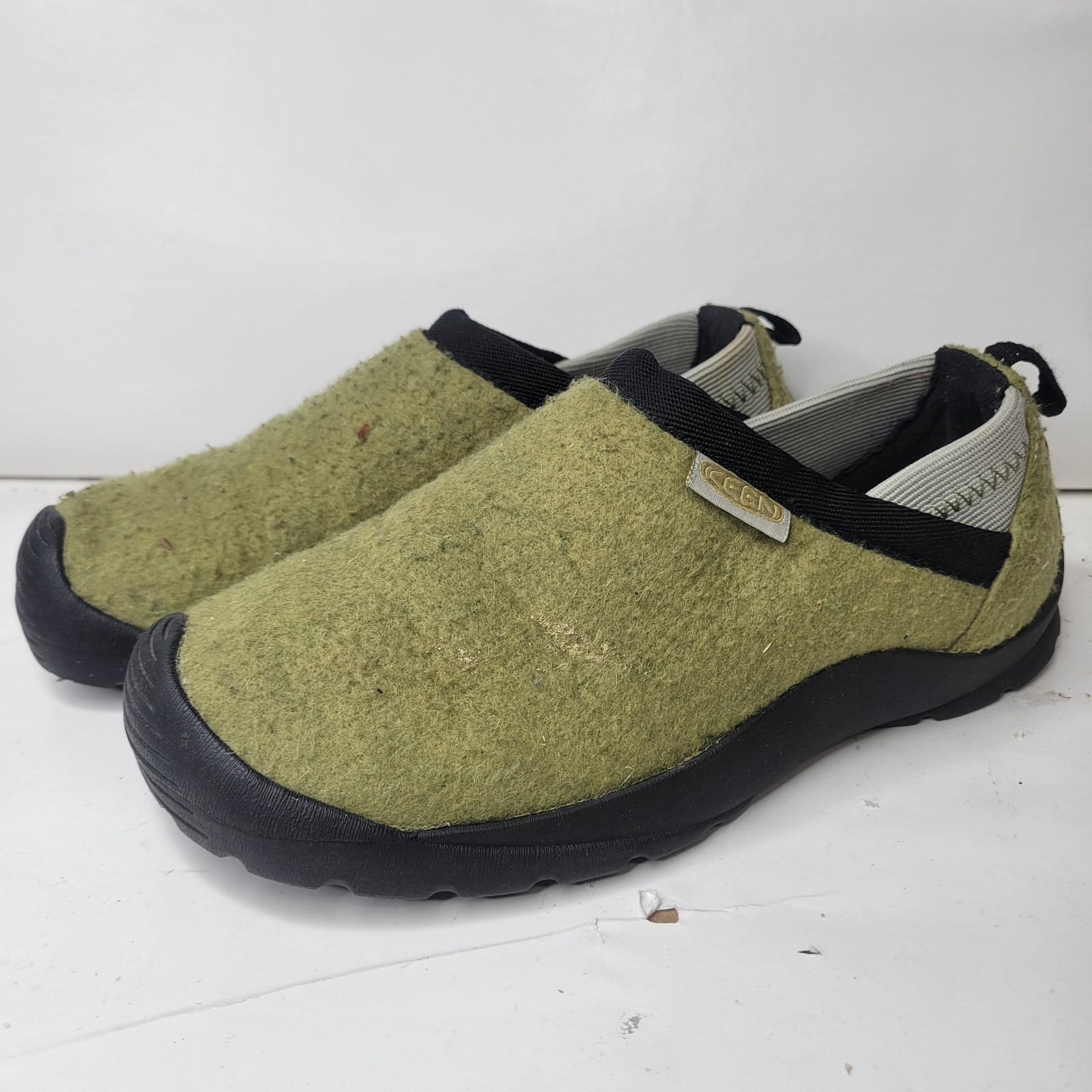 Keen pantofole donna taglia 6 verde lana scarpe comode escursionismo casual slip on