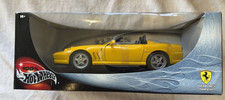 100% Hot Wheels Ferrari 550 Barchetta Pininfarina Diecast Yellow 1:18 Scale  NIB