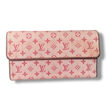 Louis Vuitton Monogram Mini Lin Porte Trésor International Wallet Pink
