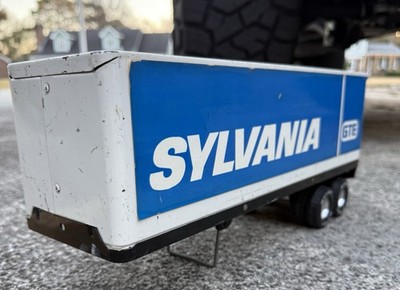 Vintage Nylint Sylvania GTE 18-wheeler Toy Semi-Truck Trailer No Cab