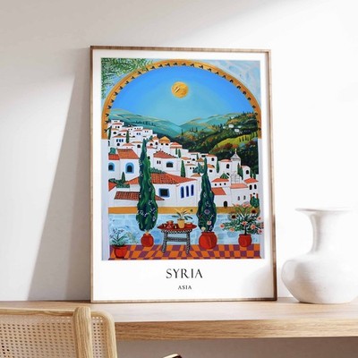 6_Syrien Poster, Islamisches Dekor, Islamische Kunst, Nahostkunst, Syrien Geschenk, Syri