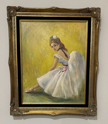 Ray Lash Portrait of Woman Original Oil Painting Conveniently Beautiful & Framed