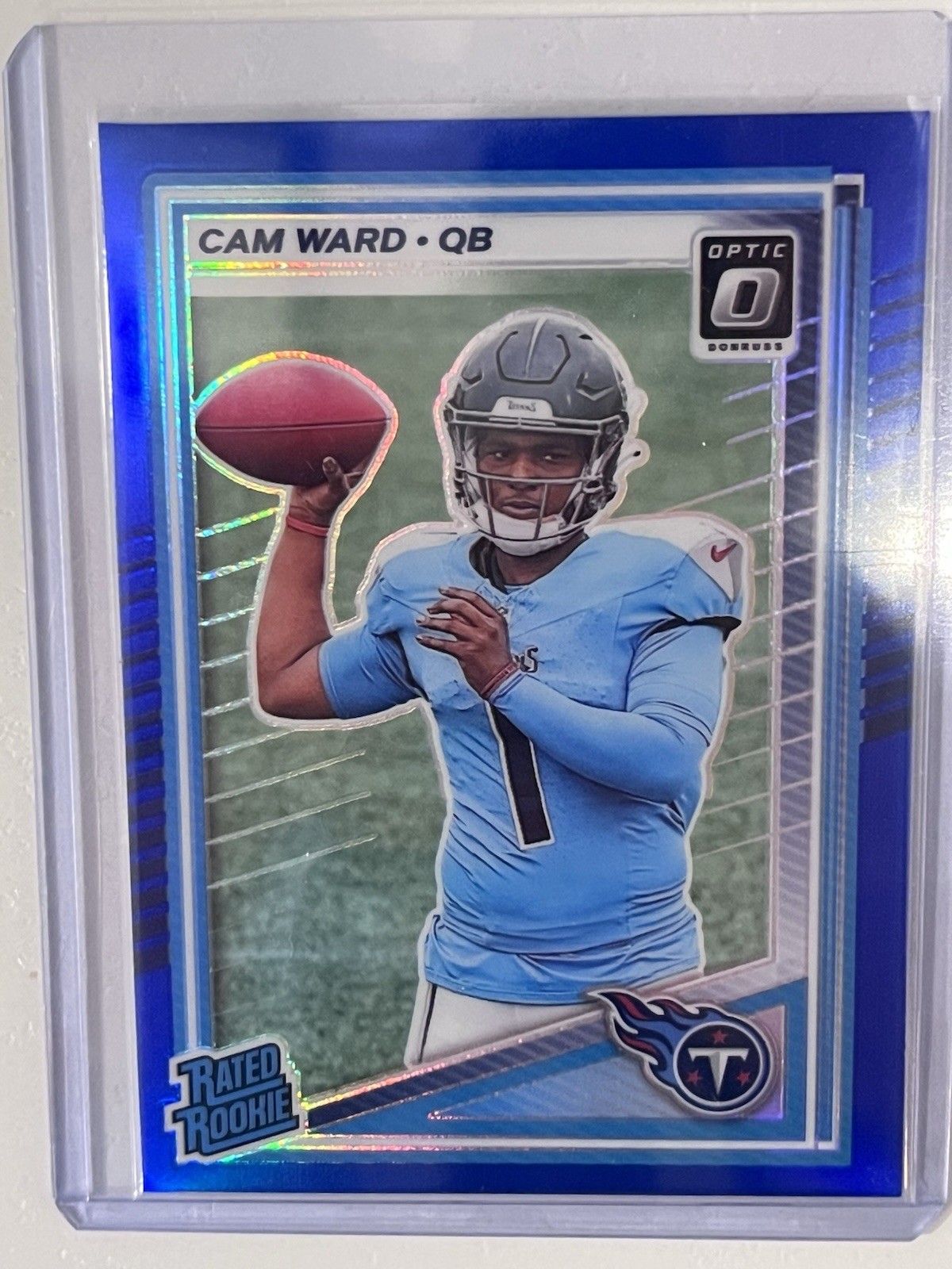 2025 Panini Donruss Optic - Rated Rookie Cam Ward #293 Blue Prizm /249 (RC)