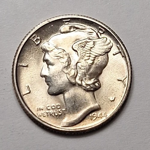 MS 1944 S Mercury Dime San Francisco 10C Silver US Coin