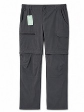 NWT Boys Convertible Zip-Off Cargo Hiking Pants Gray Size 14–15