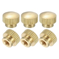 Knurled Thumb Nuts, 6Pcs M4 Brass Nut High Head Blind Hole for 3D Printer Part