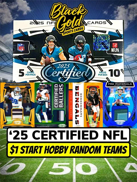 #001 - Half Case - Random Team - Break 104- 2025 Certified Football Hobby Break