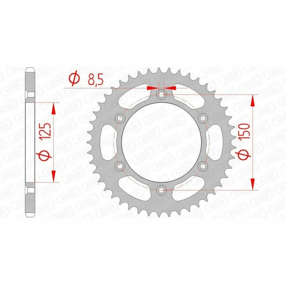 AFAM Standard Steel Sprocket 71304-520 For Motorcycle Parts