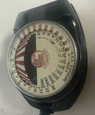 Vintage DeJUR light/exposure meter in leather case Model 50