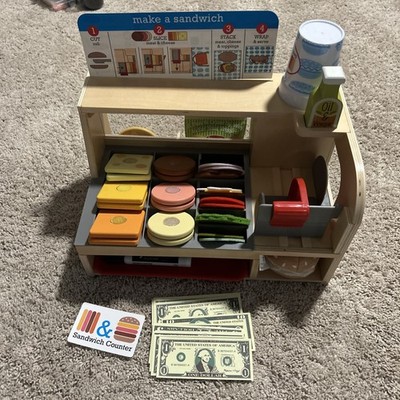 Melissa & Doug Slice & Stack Wooden Sandwich Counter - 