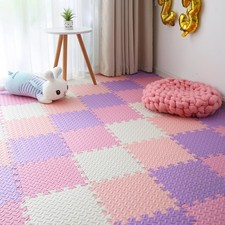 Foam Play Mat for Baby, 0.4" Thick Interlocking Floor Tiles - Non-Toxic, Soft