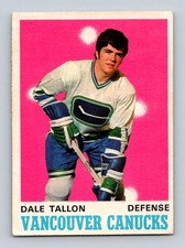 Dale Tallon 1970-71 O-Pee-Chee Hockey #225 Vancouver Canucks RC Rookie Card. rookie card picture