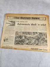 Newspaper From July 21 1969 Reporting On The Apollo 11 Moon Landing. Vintage
