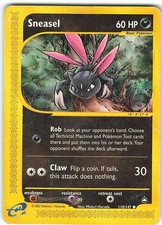 SNEASEL 110/147 COMMON AQUAPOLIS POKEMON MODERATELY PLAYED