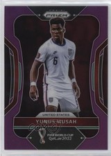 2022 Panini Prizm World Cup Qatar Purple Prizm 193/199 Yunus Musah #210 07xx