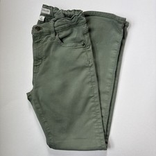 JCrew Crewcuts Size 12 Boys Straight Leg Sage Chinos Adjustable Waist Soft EUC