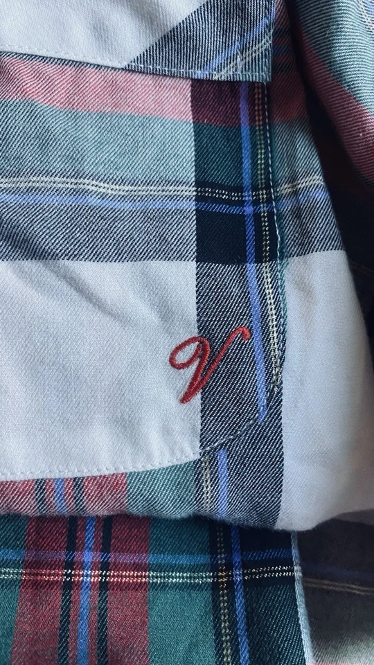 Nuevo sin etiquetas Pijama Victoria’s Secret Top Cuadros Scrunchie Rojo Verde Dorado Talla XL Rosa Foto 4 de 4