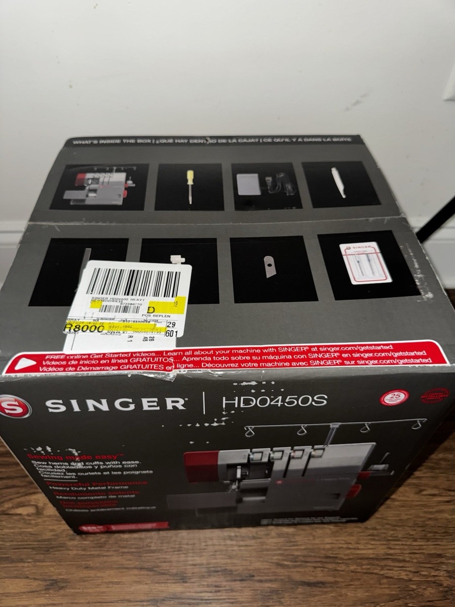 SINGER HD0450S Serger Sewing Machine Heavy Duty Metal Frame