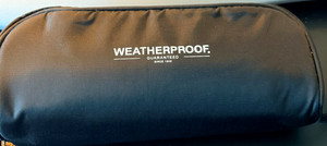 NEW - Compact BLACK  "WEATHERPROOF" Umbrella in Zip Nylon Case & Carrying Loop