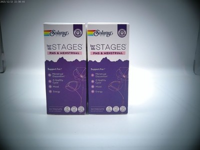 2Pk- Solaray Her Life Stages, PMS & Menstrual, 48 Total Capsules, Exp. 9/27