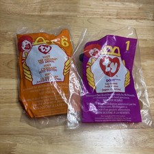Ty Beanie Babies McDonalds Happy Meal 6 Iggy The Iguana 1999 - NIP and 1 Iggy
