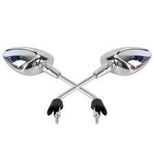 Rétroviseur paire mirroirs chrome pour Piaggio Vespa Sprint 50 125 150 2014+