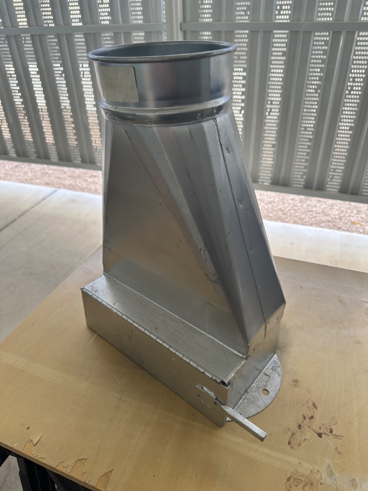 Nordfab G7359 Round Duct Floor Sweep, 6 In Duct, Galvanized Steel
