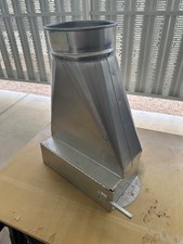 Nordfab G7359 Round Duct Floor Sweep, 6 In Duct, Galvanized Steel