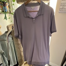 Calvin Klein Men's Slim Fit Solid Purple Short Sleeve Polo Shirt XXL