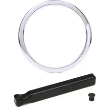 Bass Drum O's Port Hole Ring with Cutter - 6" - Chrome