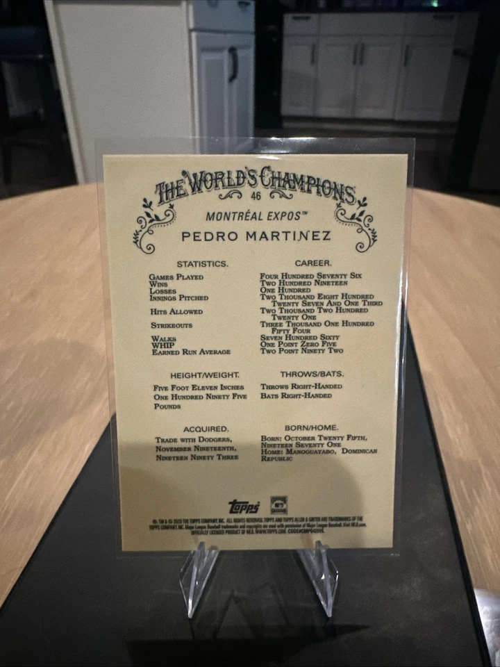 2020 Pedro Martinez Refractor Topps Chrome Allen & Ginter #46 - Image 2 of 4