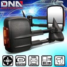 For 2003-2007 Gm Gmt800 Pair Poweredheatedled Signal Light Tow Towing Mirror