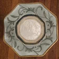 Fitz And Floyd Clairmount 15" Octagonal Serving Dish Holiday Eclectic Handpaint