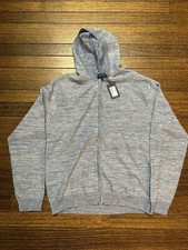 NWT Peter Millar Crown Crafted Men's Ravello Blue Full Zip Wool Hoodie Sz L 495